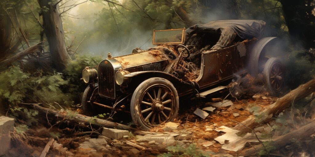 Nabourané staré auto